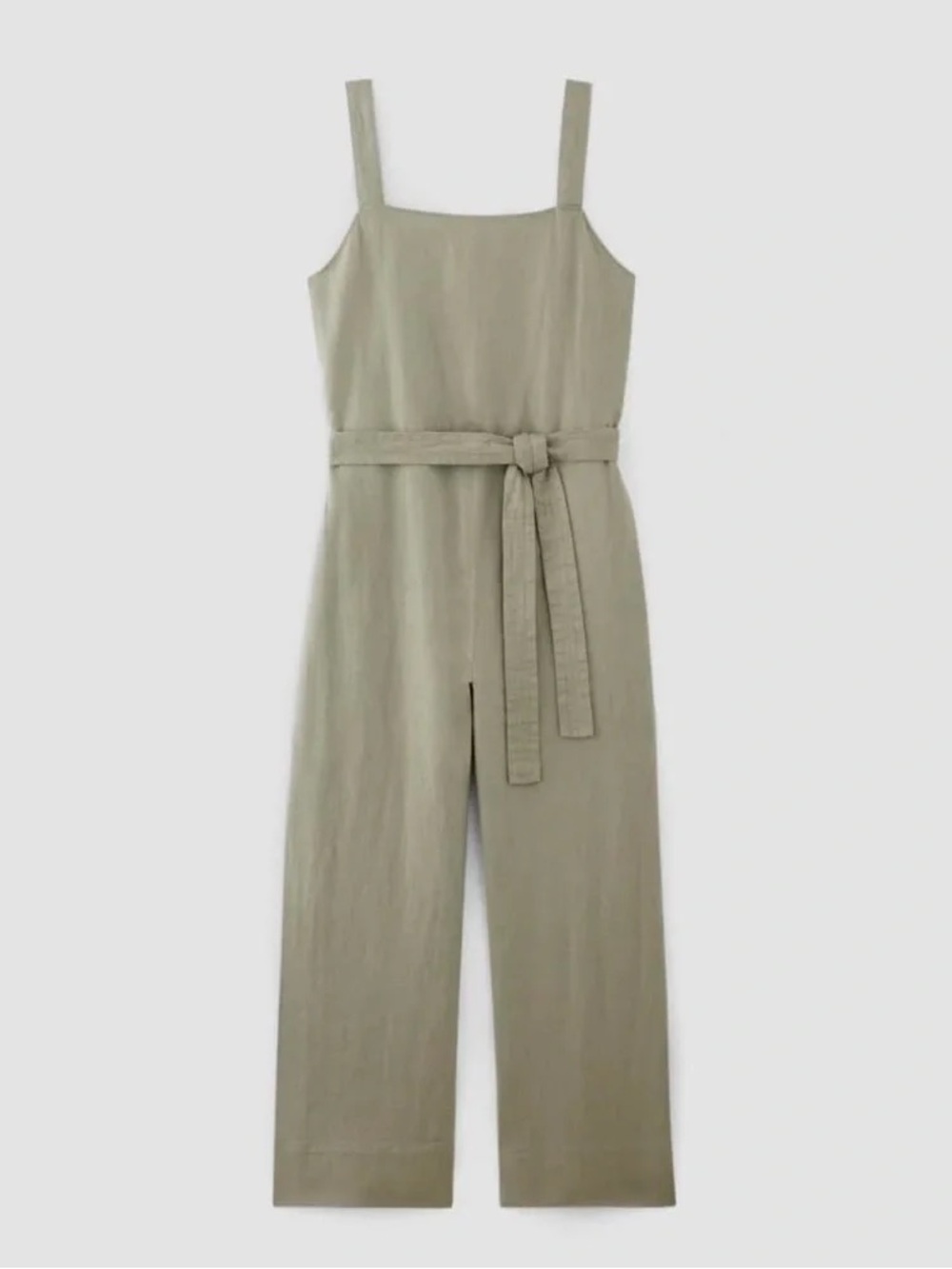 Everlane 100% Flax Linen Jumpsuit Side Button 4